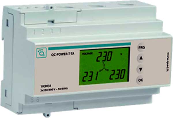 3-fázisú hálózati analizátor és teljesítménymérő, QC-Power-T-485